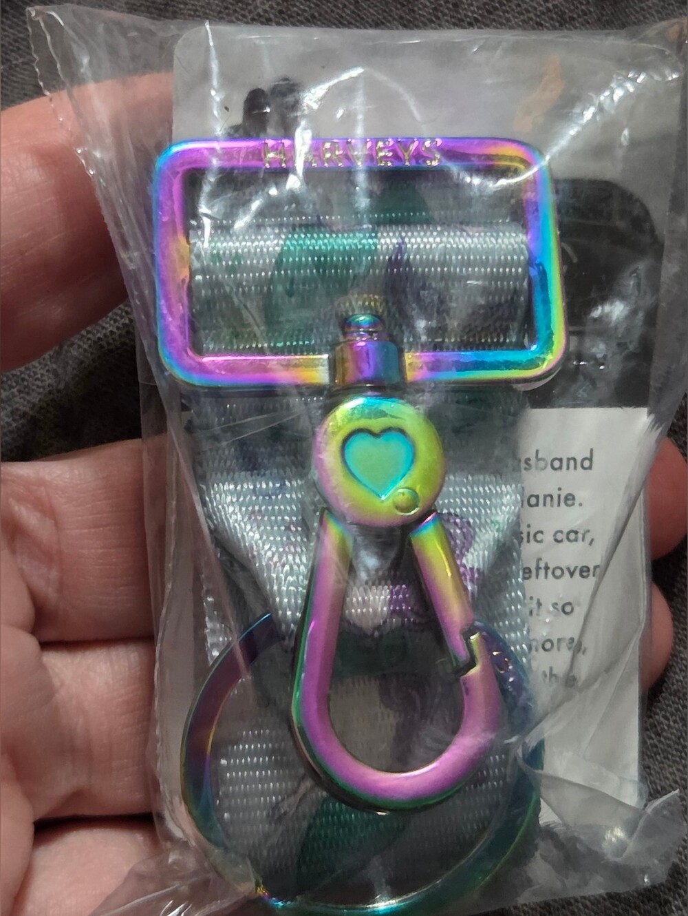NIP Harveys "Under The Sea" 4P Keychain With Oil Slick Hardware Mermaids
